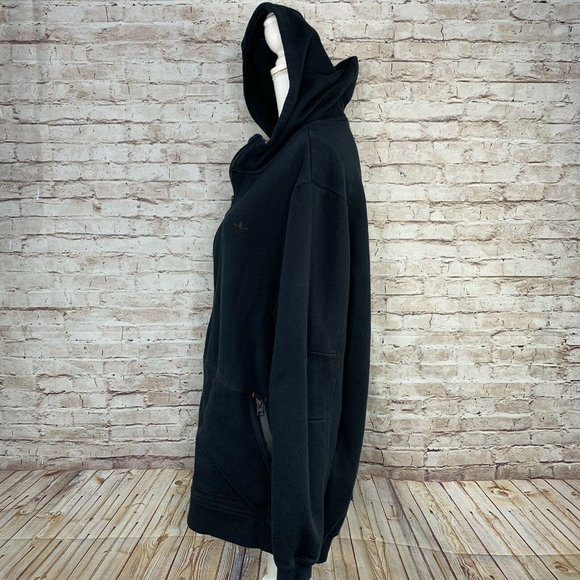 Adidas Original Hoodie Sweatshirt Sz XL Black Mens - Picture 5 of 7